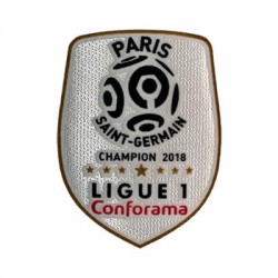 OFFICIAL FRANCE LIGUE 1 CONFORAMA CHAMPIONS 2018 SLEEVE PATCH (For PSG 2018/19 Shirts)