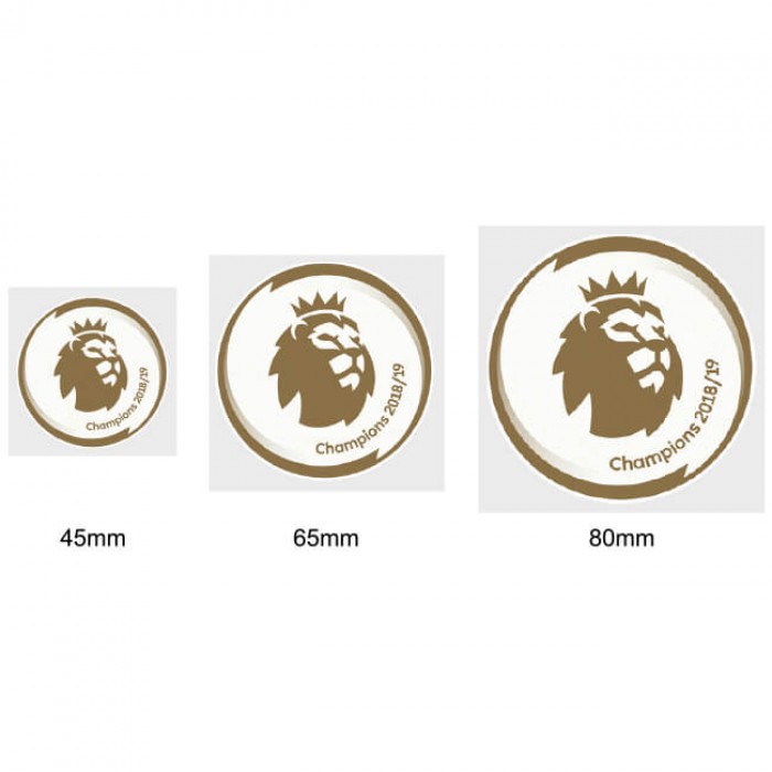 Authentic The Premier League Champions 2018/19 Gold Patch (by Avery Dennison), Official English Leagues Badges, PLCHMAPS2019PATCH, 