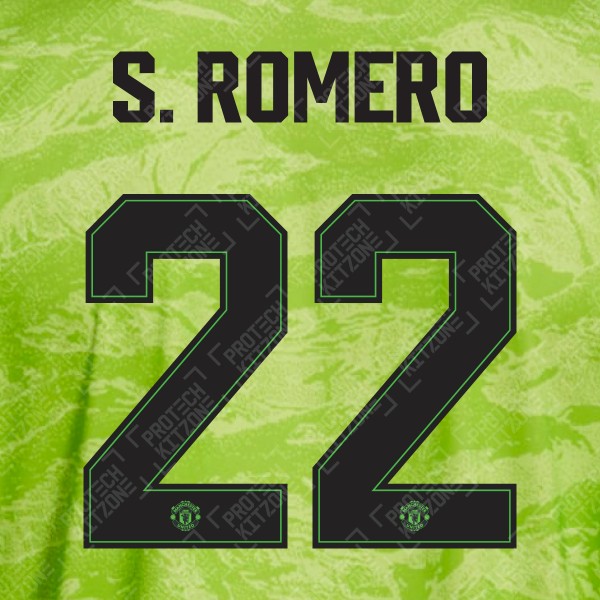 S. ROMERO 22 (OFFICIAL MANCHESTER UNITED FC 2019/20 3RD GOALKEEPER NAME AND NUMBERING - PLAYER VERSION)