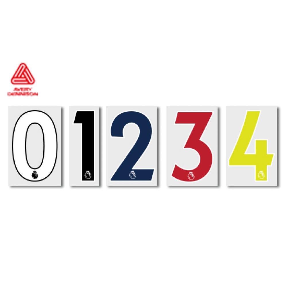 Official The Premier League 230mm Adult Number - Season 2019/20 Onwards (by Avery Dennison), Official BPL Clubs, PL230MMNUMBER AV, 