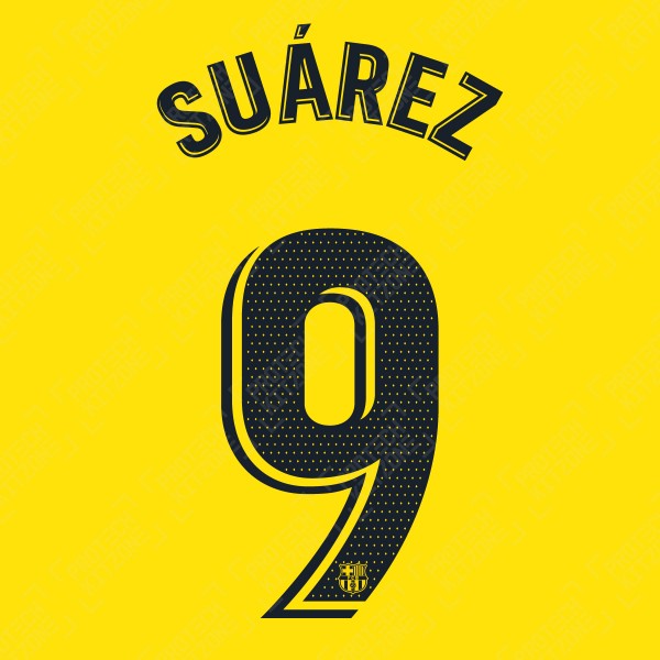 Suárez 9 (OFFICIAL FC BARCELONA 2019/20 LA LIGA AWAY NAME AND NUMBERING - PLAYER VERSION)