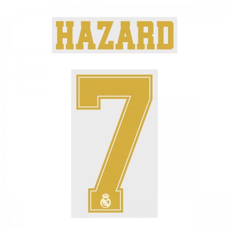 Hazard 7 (Official Real Madrid FC 19/20 Home and Away Cup Name and Numbering)