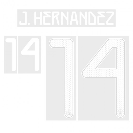 J. Hernandez 14 - Official Name and Number for Mexico 2019 Home Shirt & 2021 Home Shirt
