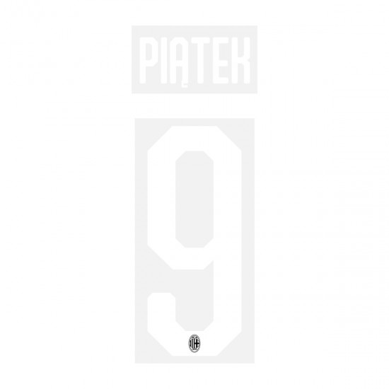 Piatek 9 - Official Name and Number Cup Printing for AC Milan 19/20 Home Shirt 