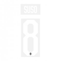 Suso 8 - Official Name and Number Cup Printing for AC Milan 19/20 Home Shirt 