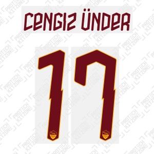 Official Name and Number Cup Printing for AS Roma 19/20 Away Shirt ***(More Players Available)