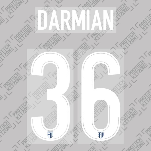 Darmian 36 - Official Name and Number Printing for Parma Calcio 19/20 Away / Third Shirt 