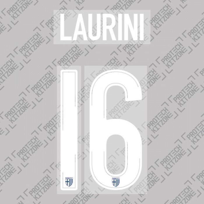 Laurini 16 - Official Name and Number Printing for Parma Calcio 19/20 Away / Third Shirt, Italian Serie A, PAR1920AT NNS, 