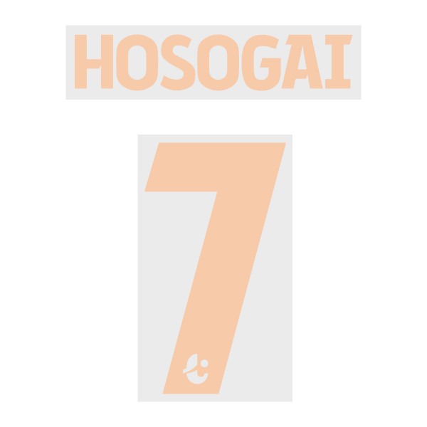 Hosogai 7 (Official Buriram United 2019 Home Name and Numbering)