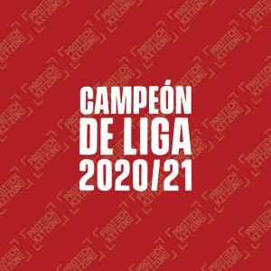 Official Campeón De Liga 2020/21 Badge (For Atletico Madrid 2020/21 Home Shirt), LaLiga, CHAMP LFP 2021, 