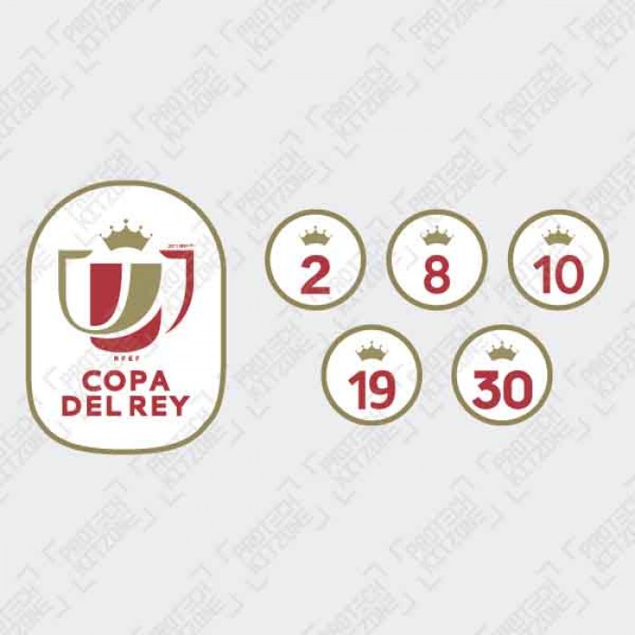 Official Copa Del Ray + Champions Badges, Copa del Rey, SUPERCOPA21FINAL, 