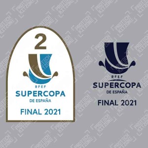Official Supercopa De España Final 2021 Patch + Match Detail Printing (For Atletico Bilbao 2020/21 Home Shirt)