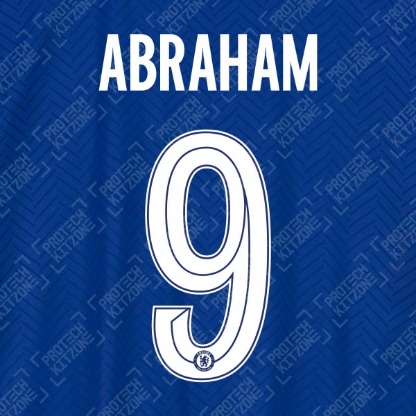 Abraham 9 (Official Name and Number Printing for Chelsea FC 2020/21 Home Shirt)