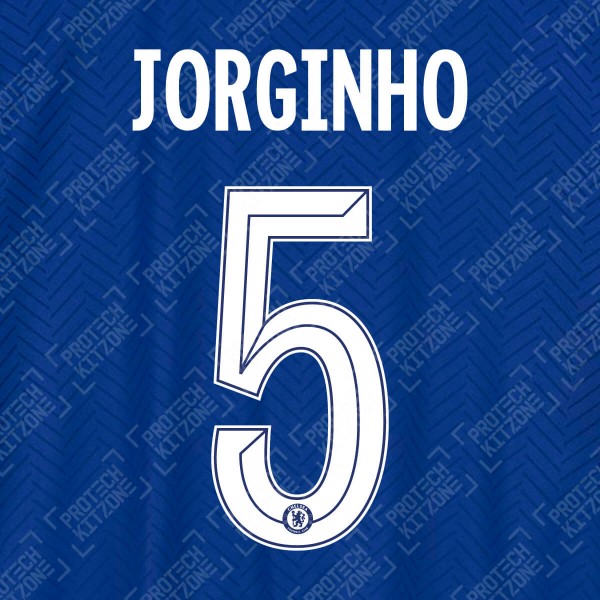 Jorginho 5 (Official Name and Number Printing for Chelsea FC 2020/21/22 Home Shirt)