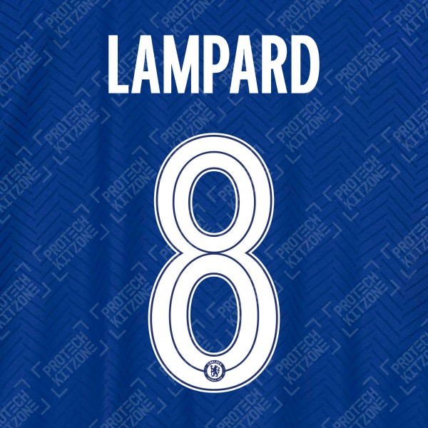 Lampard 8 (Official Name and Number Printing for Chelsea FC 2020/21 Home Shirt)