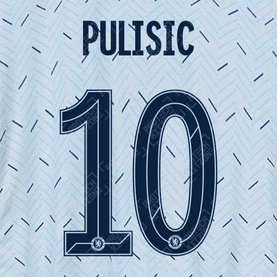 Pulisic 10 (Official Name and Number Printing for Chelsea FC 2020/21 Away Shirt)
