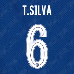 T.Silva 6 (Official Name and Number Printing for Chelsea FC 2020/21/22 Home Shirt)