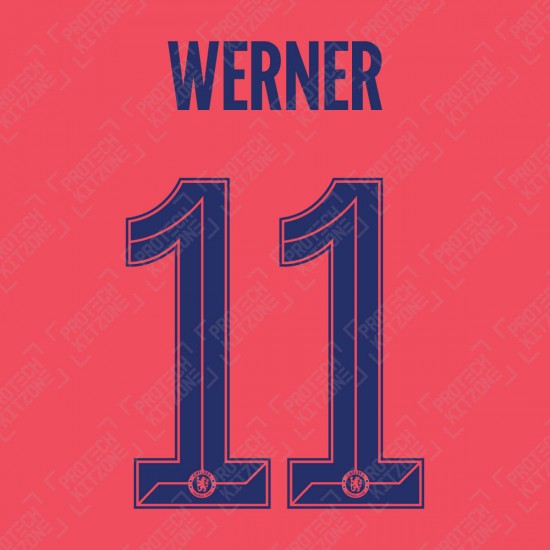 Werner 11 (Official Name and Number Printing for Chelsea FC 2020/21 Third Shirt)