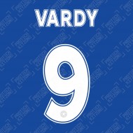 Vardy 9 (Official Name and Number Printing for Leicester City FC 20/21 Home Cup Shirt)