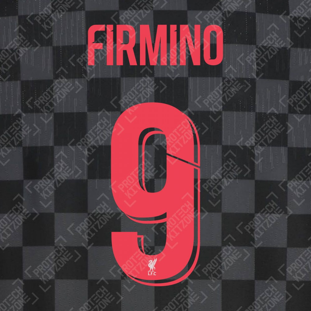 Firmino 9 (Official Liverpool FC 2020/21 Third Club Name and Numbering), Past Season Namesets, F9LFC3NNS, 