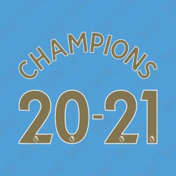 Official Champions 20-21 (Official Manchester City English Premier League Gold Name and Numbering)