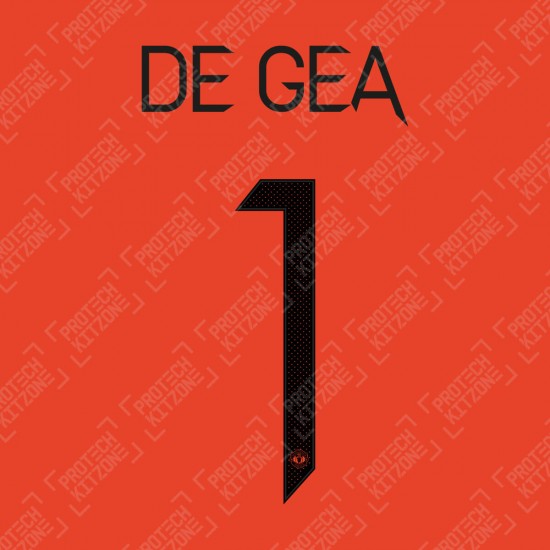 De Gea 1 (Official Manchester United FC 2020/21 Third GK Name and Numbering