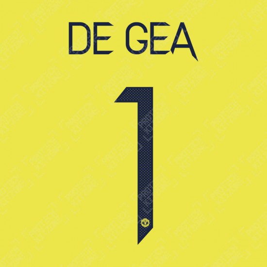 De Gea 1 (Official Manchester United FC 2020/21 Away GK Name and Numbering