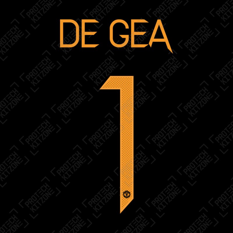De Gea 1 (Official Manchester United FC 2020/21 Home GK Name and Numbering, English Premier League, D12021AGKHNNS, 