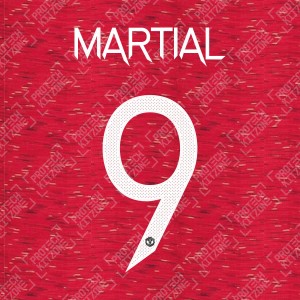 Martial 9 (Official Manchester United FC 2020/21 Home / Away Name and Numbering