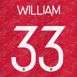Williams 33 (Official Manchester United FC 2020/21 Home / Away Name and Numbering