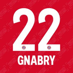 Gnabry 22 (OFFICIAL BAYERN MUNICH 2019/20/21 HOME NAME AND NUMBERING)
