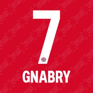 Gnabry 7 (OFFICIAL BAYERN MUNICH 2019/20/21 HOME NAME AND NUMBERING)