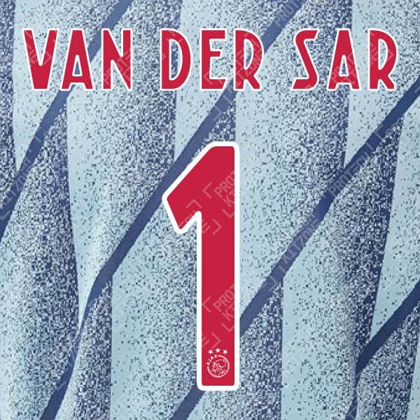 Van Der Sar 1 (Official Ajax FC 2020 Away Shirt Name and Numbering)