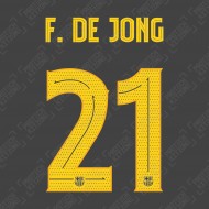 F. De Jong 21 (OFFICIAL FC BARCELONA 2019/20/21 Home and 21/22 Third Cup Competition NAME AND NUMBERING - PLAYER VERSION)