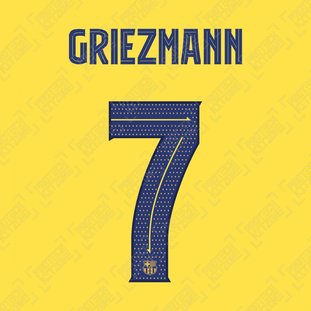 Griezmann 7 (Official FC Barcelona 2019/20 Away and Fourth Name and Numbering - Club Version) 