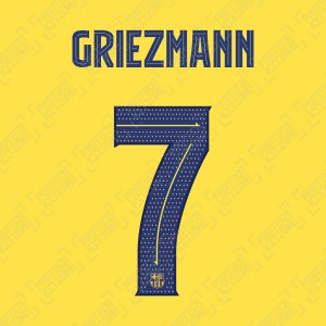 Griezmann 7 (OFFICIAL FC BARCELONA 2019/20/21 Cup Competition Away NAME AND NUMBERING - PLAYER VERSION)
