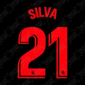 Silva 21 (Official Real Sociedad 2020/21 Away La Liga Name and Number)