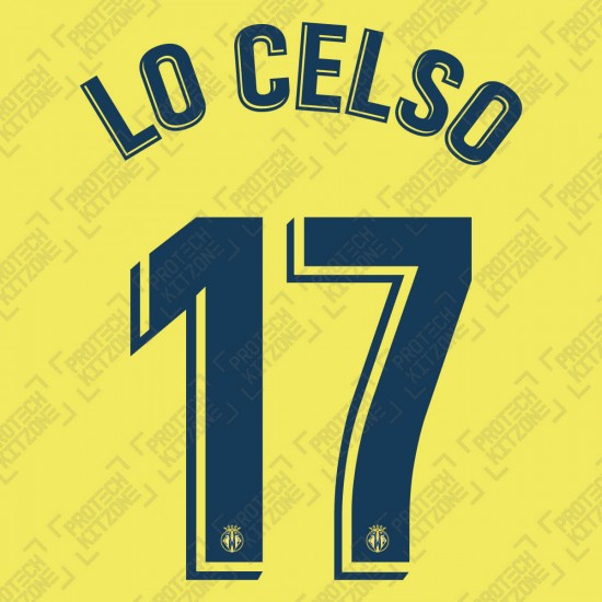 Lo Celso 17 (Official Villarreal CF 2021/22 Home Name and Numbering)