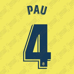 Pau 4 (Official Villarreal CF Home Name and Numbering)