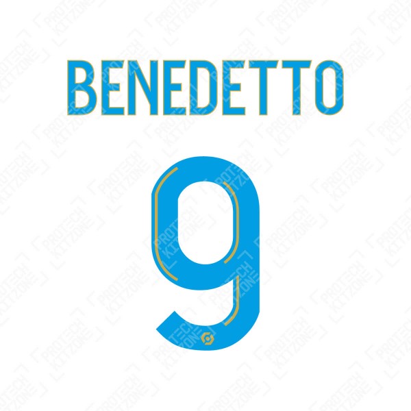 Benedetto 9 (Official OM 2020/21 Home Ligue 1 Name and Numbering)