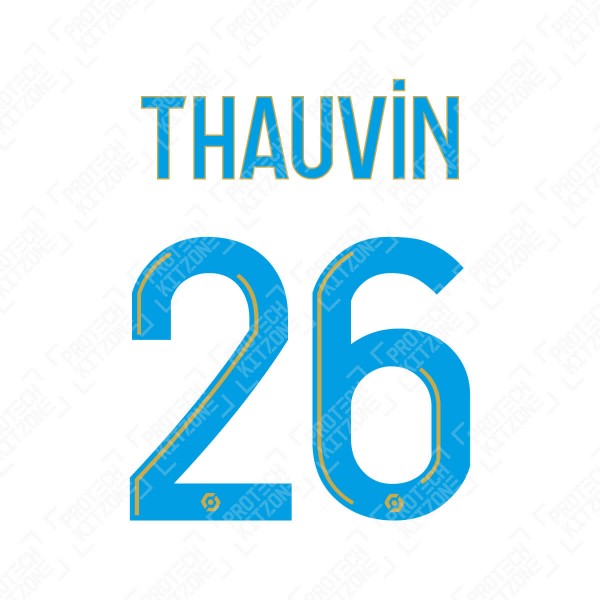 Thauvin 26 (Official OM 2020/21 Home Ligue 1 Name and Numbering)