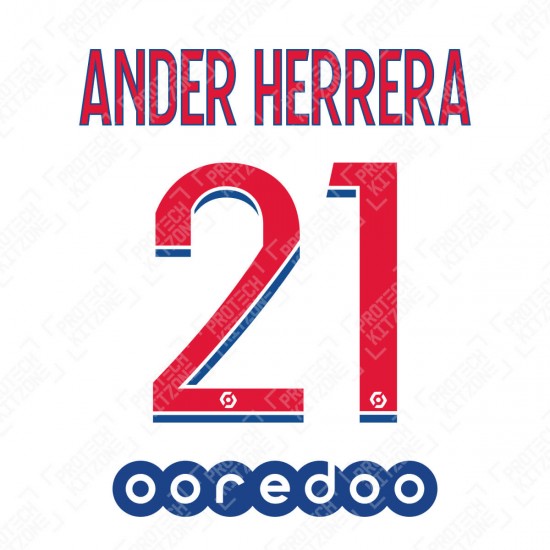 Ander Herrera 21 (Official PSG 2020/21 Away Ligue 1 Name and Numbering)