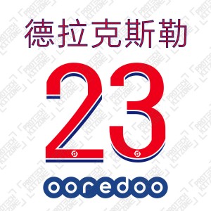 Draxler 23 (德拉克斯勒 23) (Official PSG 2020/21 Away Ligue 1 Special Chinese Name and Numbering)