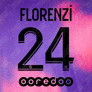 Florenzi 24 (Official PSG 2020/21 Fourth Ligue 1 Name and Numbering)