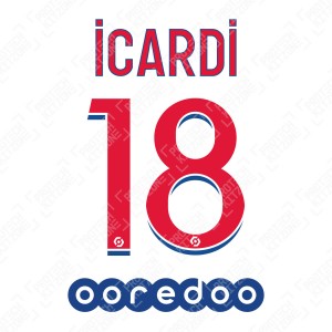 Icardi 18 (Official PSG 2020/21 Away Ligue 1 Name and Numbering)