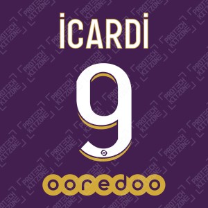 Icardi 9 (Official PSG 2020/21 Third Ligue 1 Name and Numbering)