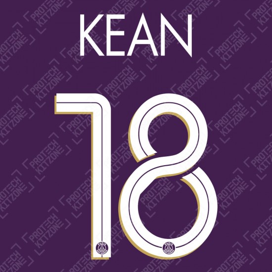 Kean 18 (Official PSG 2020/21 Third UEFA CL Name and Numbering)
