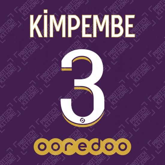 Kimpembe 3 (Official PSG 2020/21 Third Ligue 1 Name and Numbering)