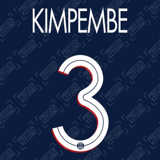 Kimpembe 3 (Official PSG 2020/21 Home UEFA CL Name and Numbering)
