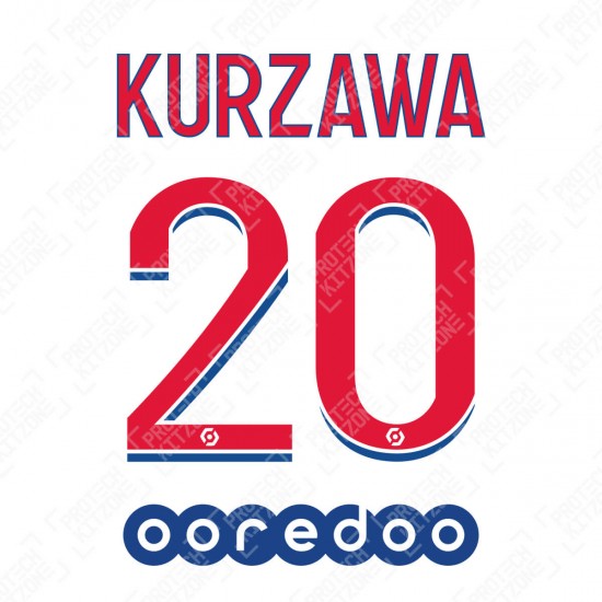 Kurzawa 20 (Official PSG 2020/21 Away Ligue 1 Name and Numbering)
